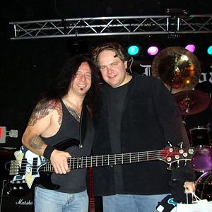 With Eddie Trunk of "That Metal Show" right before a gig in Jersey.
