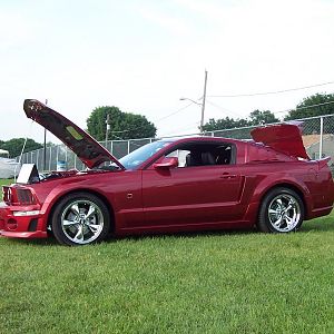new tires and wheel at Carlisle 2008 I took a trophy for Best celebrity pick from San Auxier an old mustang drag racer -made my day
