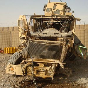 My early exit from Afghanistan. Yea I was the TC in the front passenger seat. Don't believe in Angels? Think again!