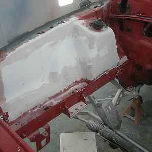 Inner fender liners epoxied and molded in