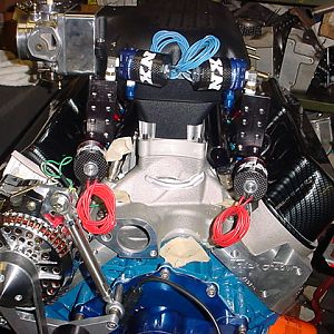Front of the motor with the 4 NX Selenoids
