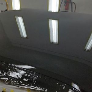 roof in clear coat