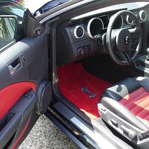 Interior with new red Cobra mats.