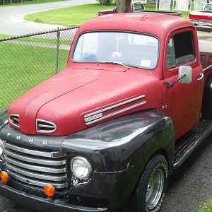 not exactly a mustang. but this is the truck that started my love of ford muscle. my dad's 1948 ford f1 pickup. all original metal. the only mod is a