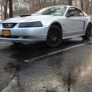 not happy with my old rims and headlight tint... miss my old mustang...