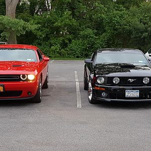 07 Mustang GT and 15 Challenger R/T