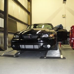 10.10.2009 Backing my car up onto the Dyno