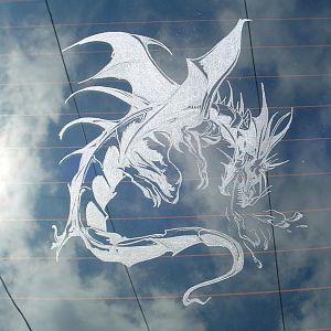 an engraving i did on the back window of a honda civic si