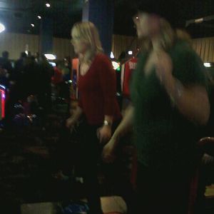 val and dawn playing ddr